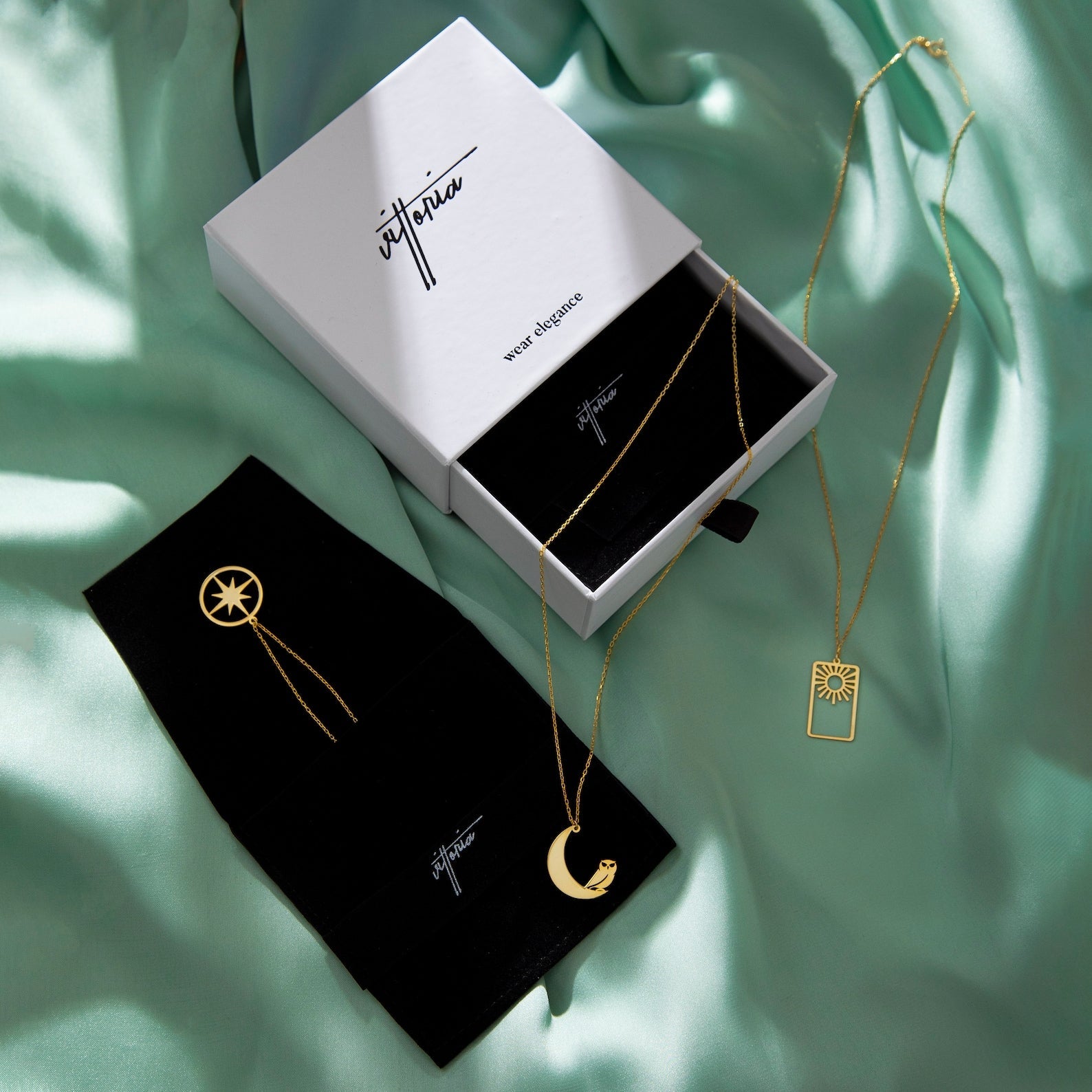 14K Gold Wolf Necklace, Nature Necklace | 925 Silver Animal Necklace – Viking jewerly | Norse runes & Nordic jewelry