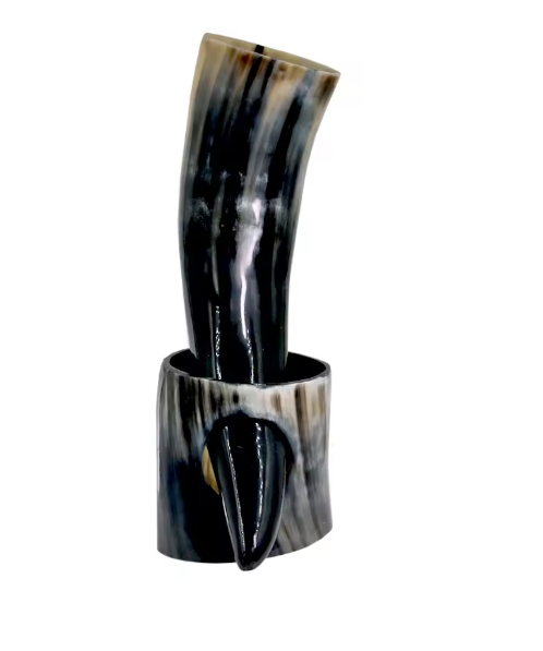 Viking Drinking Horn Mug with Stand β Ale, Beer & Mead Tankard