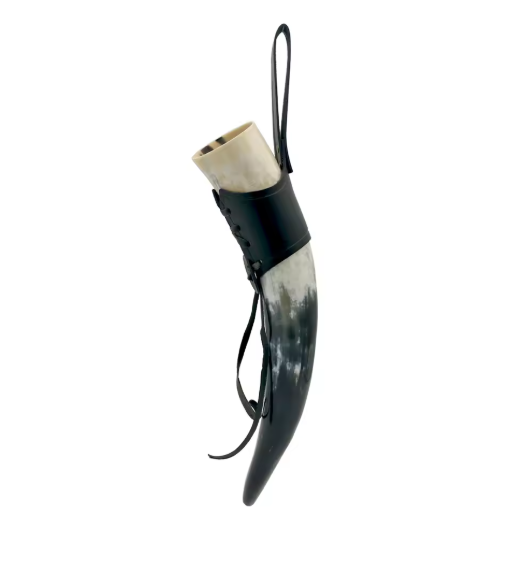 Viking Drinking Horn Mug with Stand β Ale, Beer & Mead Tankard