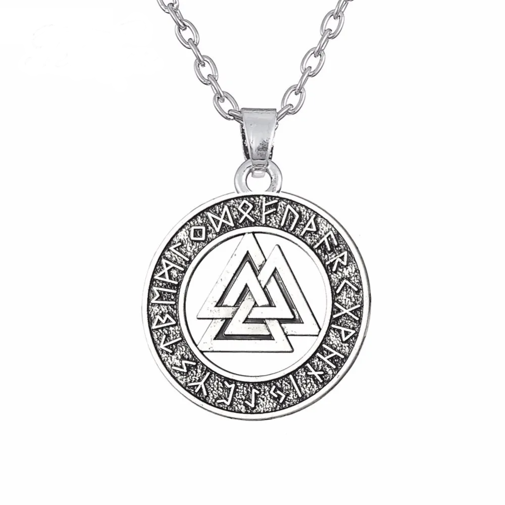 Viking Warrior Necklace – Valknut Rune Symbol of Odin