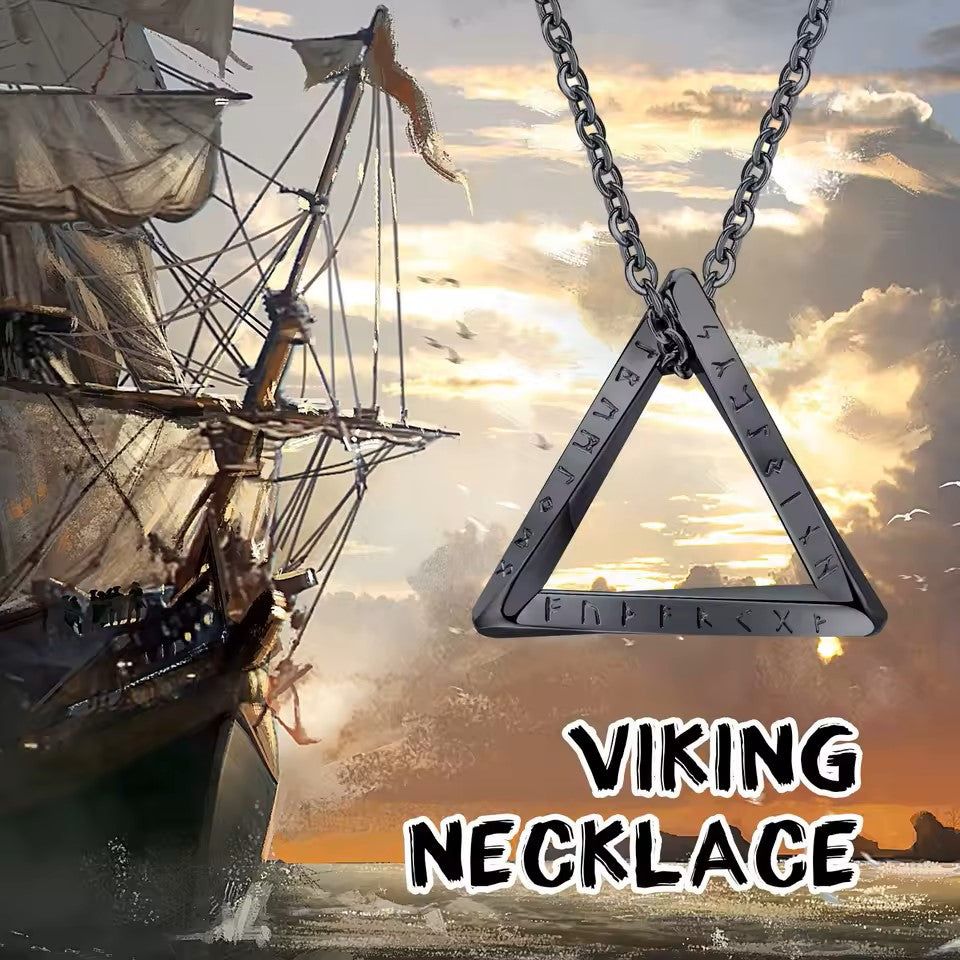 Norse Viking Pendant β Stainless Steel Vegvisir Valknut Necklace