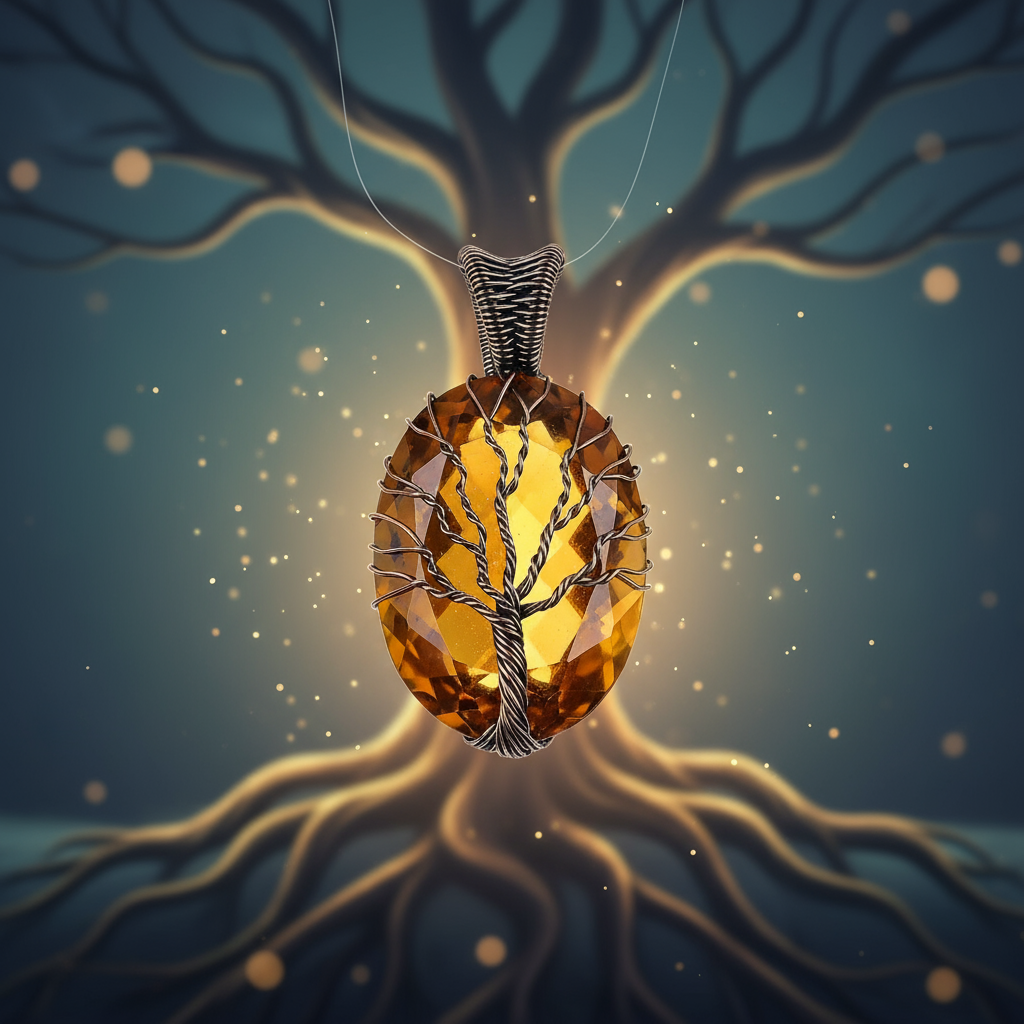 Tree of Life Citrine Pendant
