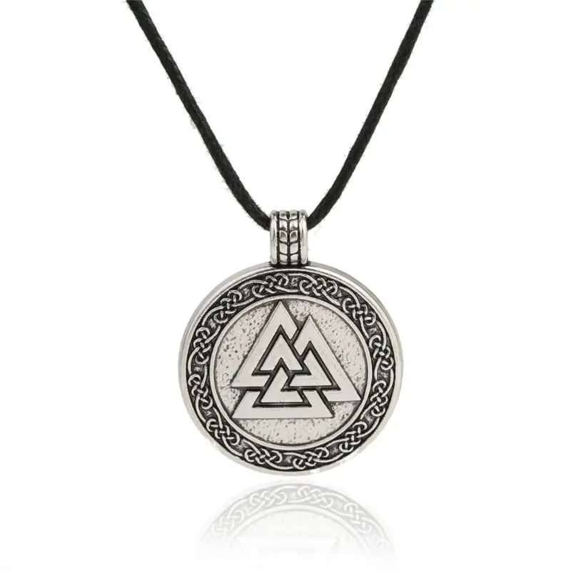 Viking Warrior Necklace – Valknut Rune Symbol of Odin