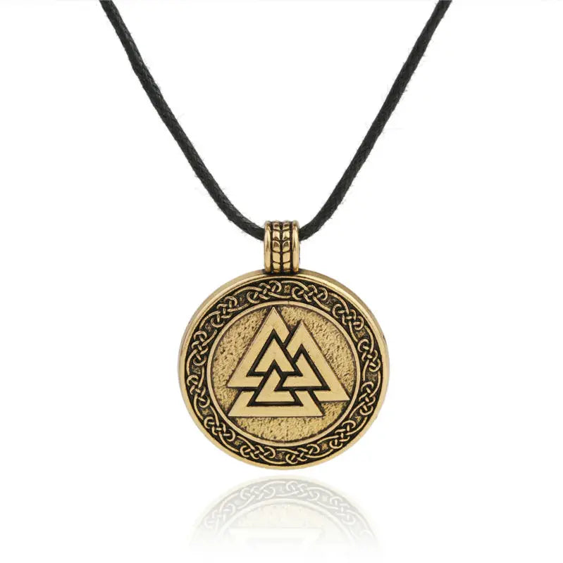 Viking Warrior Necklace – Valknut Rune Symbol of Odin