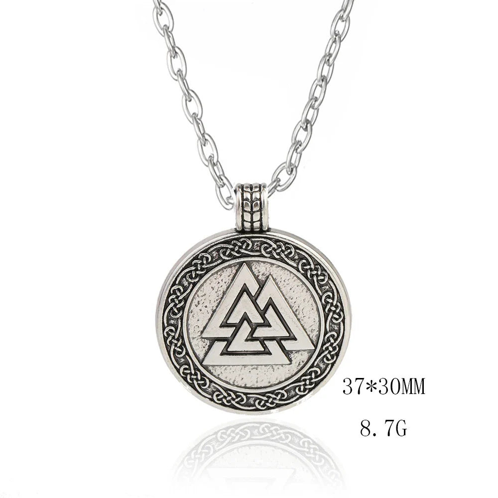 Viking Warrior Necklace – Valknut Rune Symbol of Odin