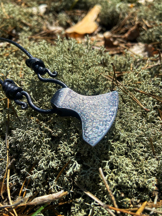 Axe Hand Forged Ax Pendant Viking pendant Scandinavian necklace Nordic – Viking Pendant | Norse runes & Nordic jewelry