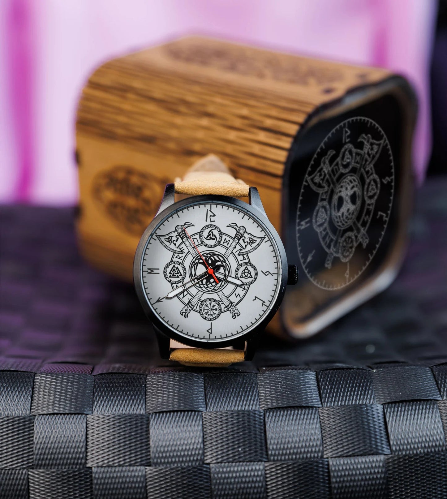 Customized viking Watch Engraved gift for man – Viking Accessories | Norse runes & Nordic jewelry