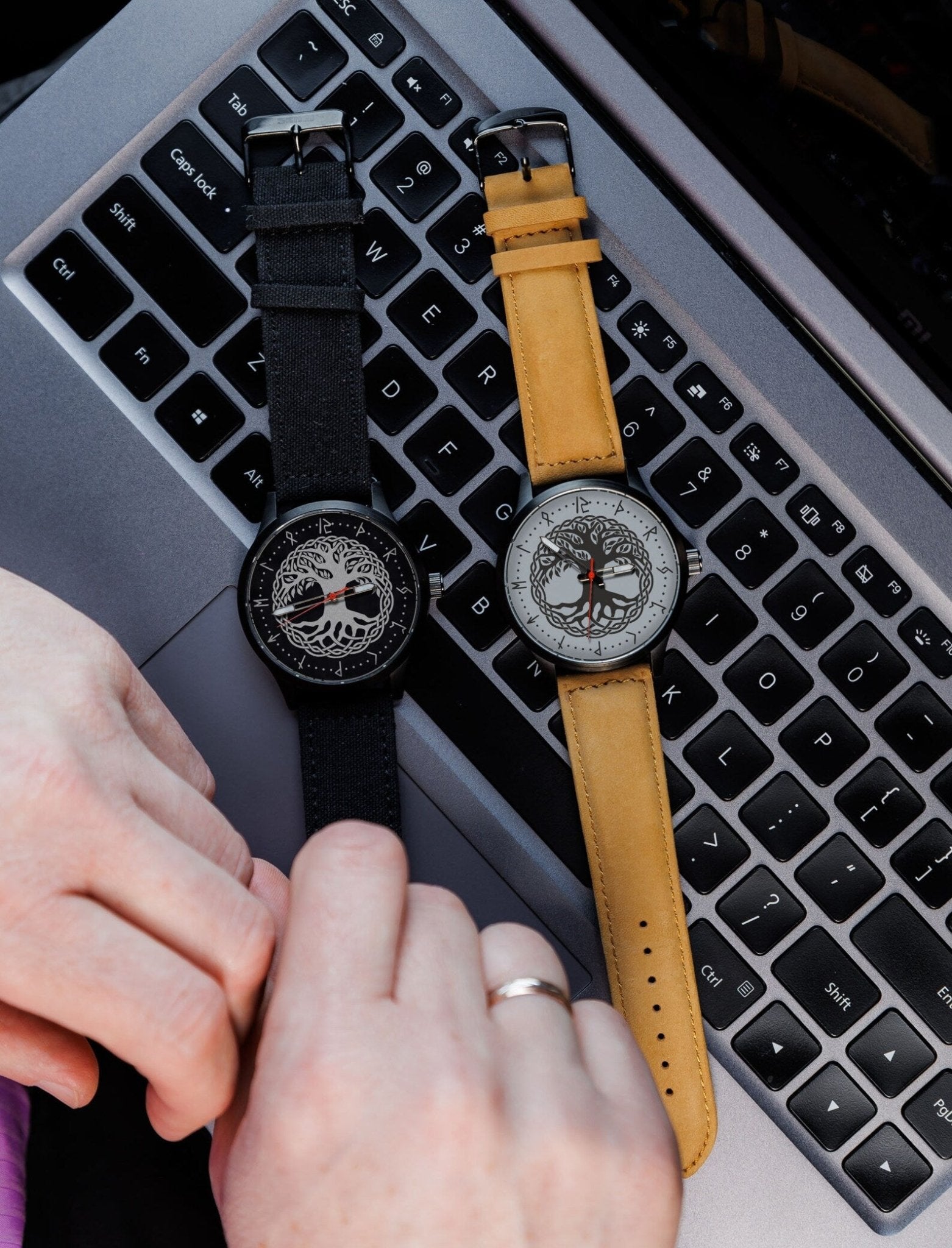 Customized viking Watch Engraved gift for man – Viking Accessories | Norse runes & Nordic jewelry