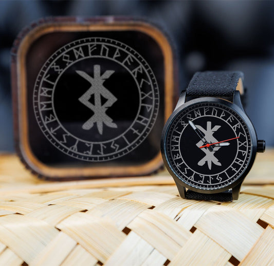 Customized Viking Watch Engraved Gift For Man – Viking Accessories | Norse runes & Nordic jewelry