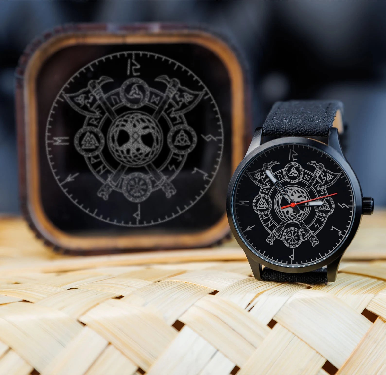 Customized viking Watch Engraved gift for man – Viking Accessories | Norse runes & Nordic jewelry