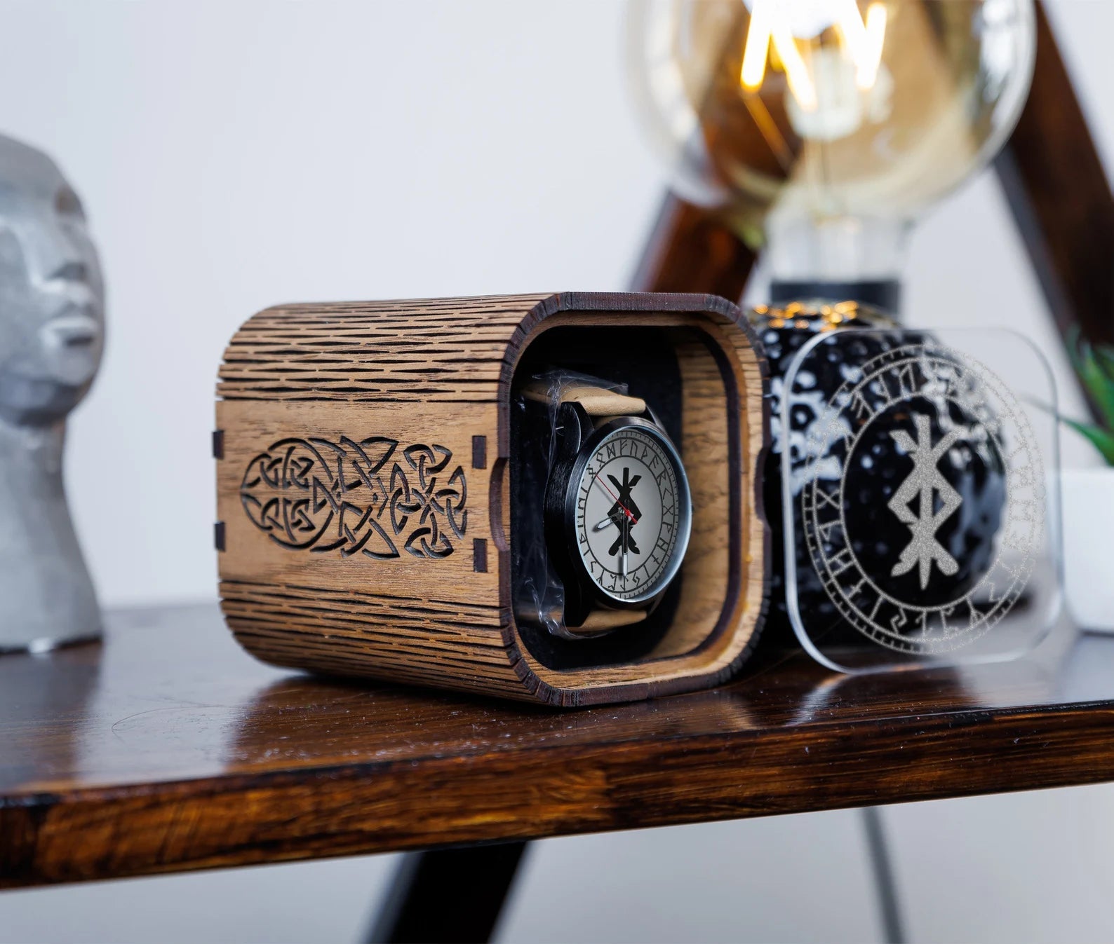 Customized Viking Watch Engraved Gift For Man – Viking Accessories | Norse runes & Nordic jewelry