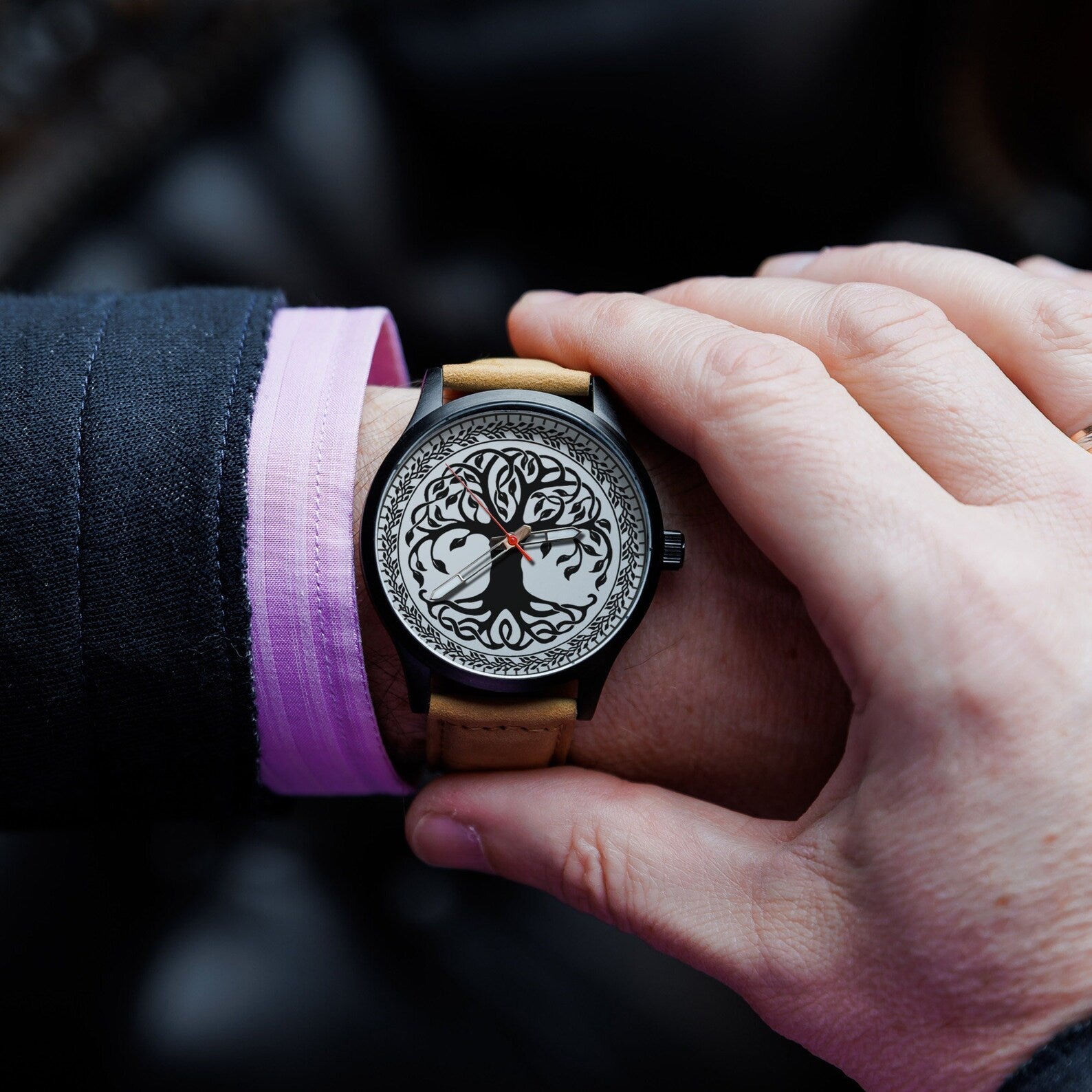 Customized viking Watch Engraved gift for man – Viking Accessories | Norse runes & Nordic jewelry