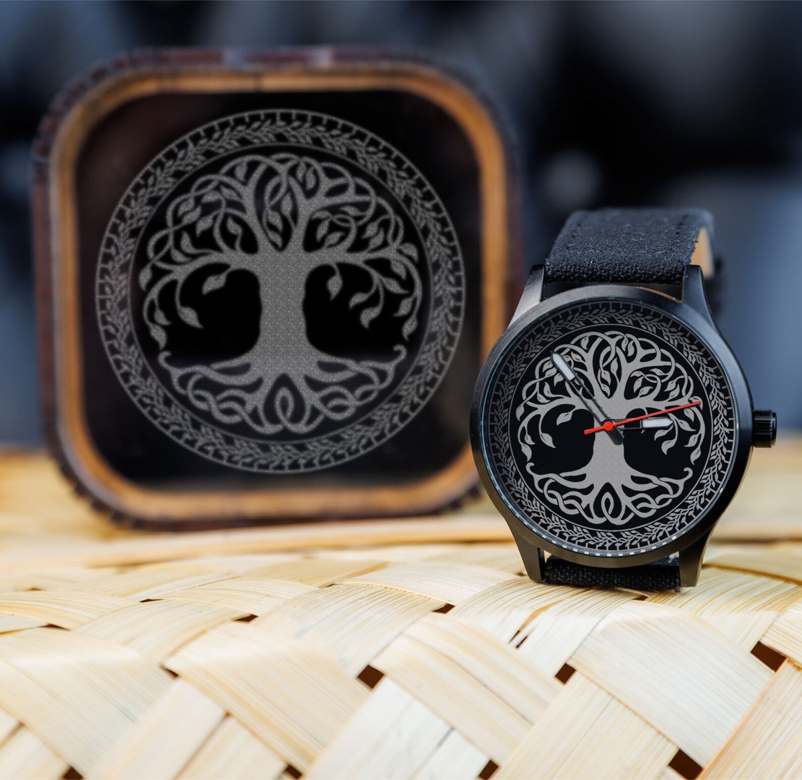 Customized viking Watch Engraved gift for man – Viking Accessories | Norse runes & Nordic jewelry