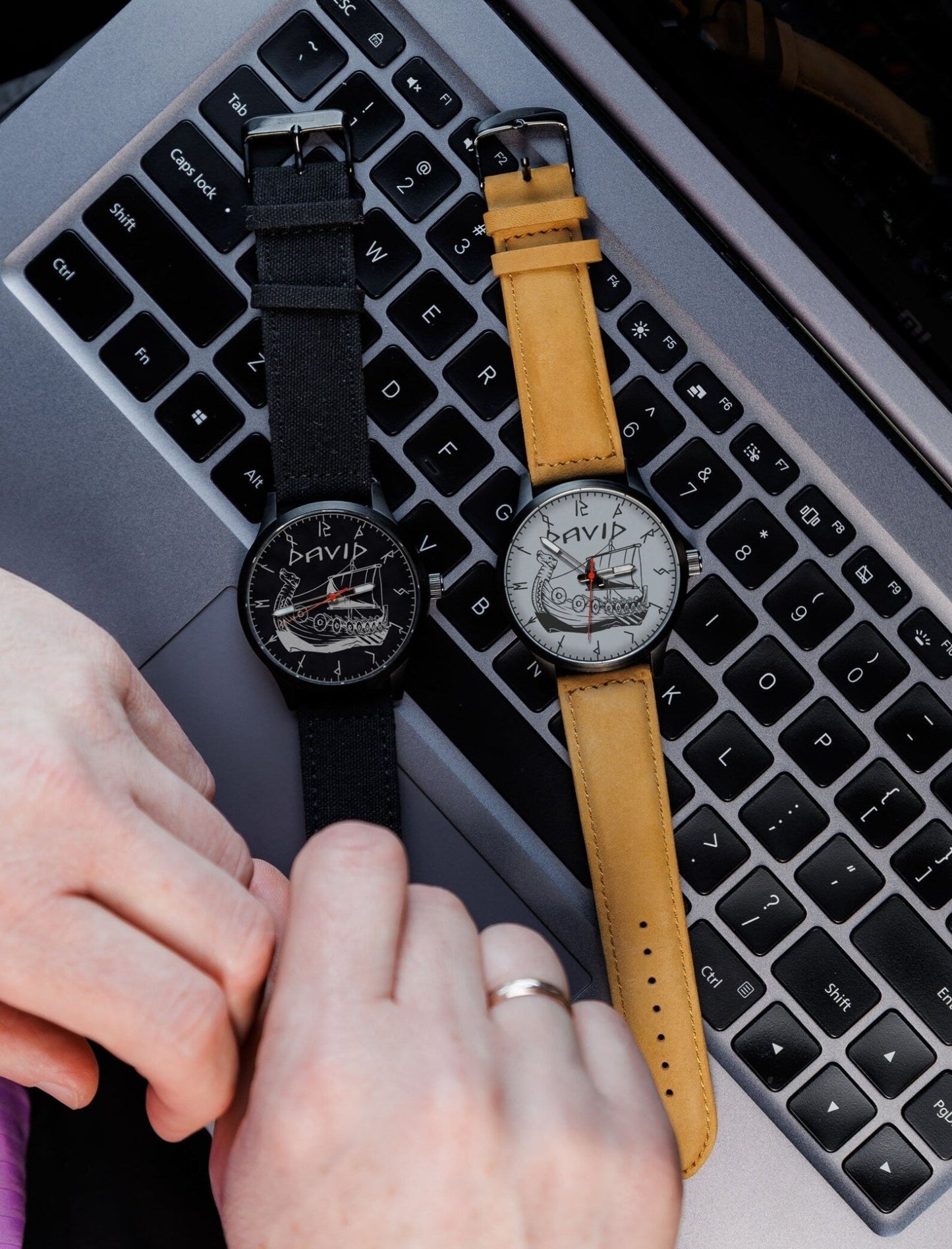 Customized viking Watch Engraved gift for man – Viking Accessories | Norse runes & Nordic jewelry