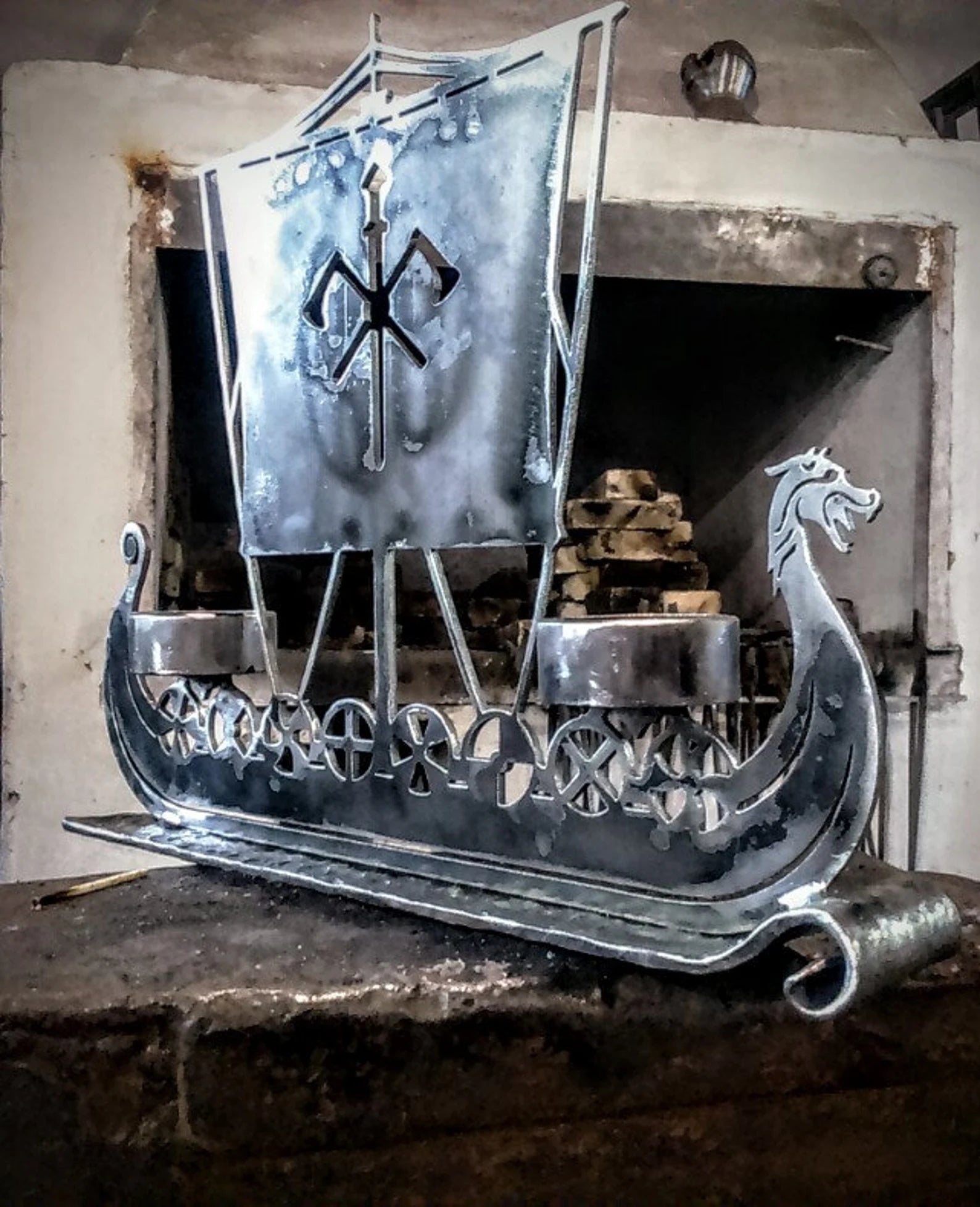 Drakkar Viking Ship Candleholder Sword Axe Norse Gift Nordic Odin Thor Asatru – Viking home decor | Norse runes & Nordic jewelry