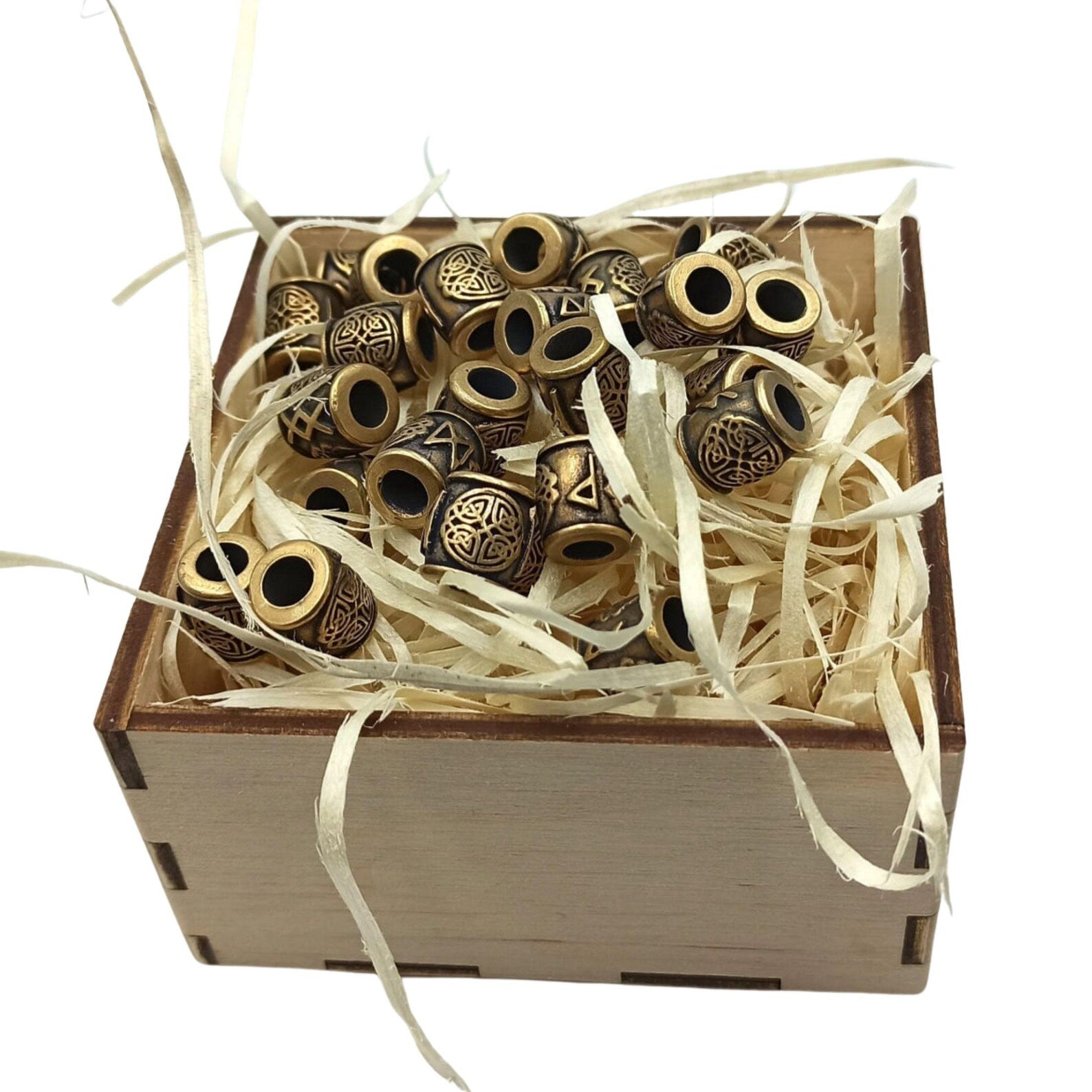 Elder futhark runes beads set | Viking beard bead jewelry - 24 pc – Viking Accessories | Norse runes & Nordic jewelry