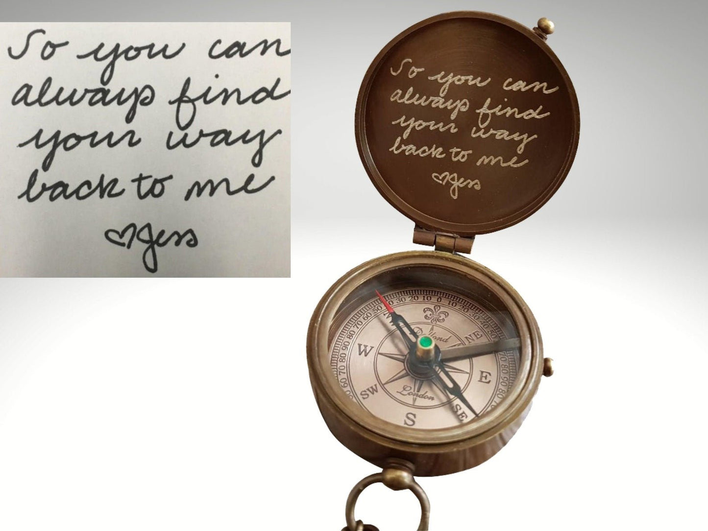 Engraved Compass, Personalized Gifts for Men, Custom Working Compass – Viking Accessories | Norse runes & Nordic jewelry