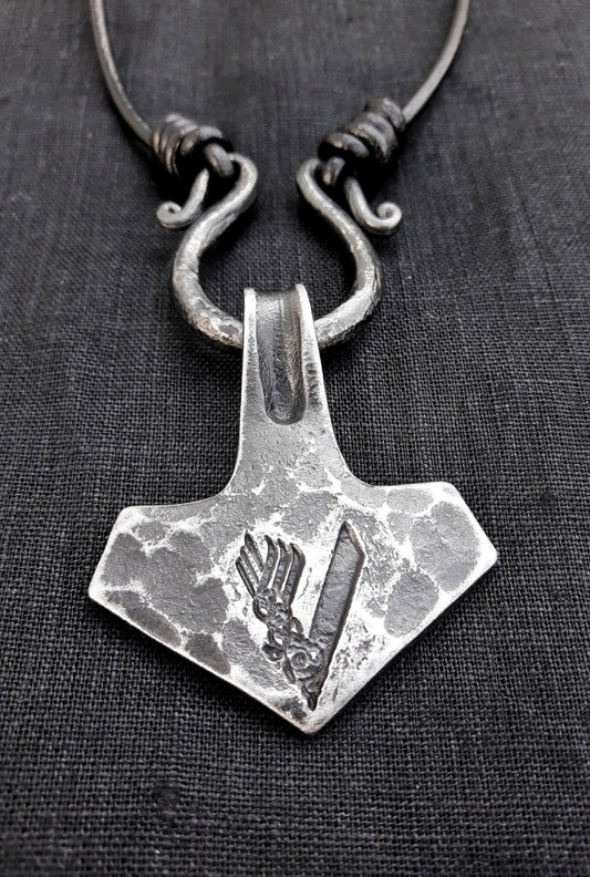 Hand Forged Viking Mjolnir Thor Hammer 5 V Scandinavian Odin Thor Asatru Gift – Viking jewerly | Norse runes & Nordic jewelry