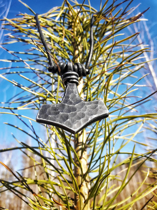 Hand Forged Viking Mjolnir Thor's Hammer 3 Norse Nordic Odin Thor Asatru Gift – Viking Pendant | Norse runes & Nordic jewelry