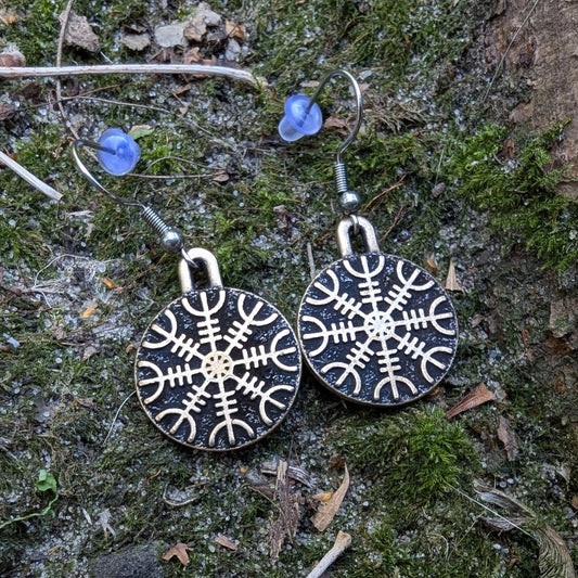Helm of Awe earrings Viking jewelry Norse pagan – Viking jewerly | Norse runes & Nordic jewelry