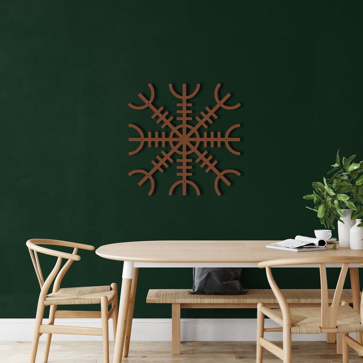 Helm of Awe Wall Art, Metal Wall Decor, Metal Wall Hangings – Viking home decor | Norse runes & Nordic jewelry