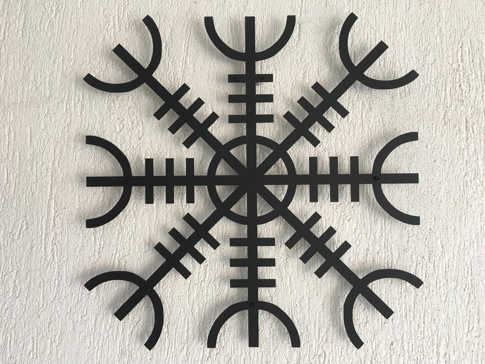 Helm of Awe Wall Art, Metal Wall Decor, Metal Wall Hangings – Viking home decor | Norse runes & Nordic jewelry