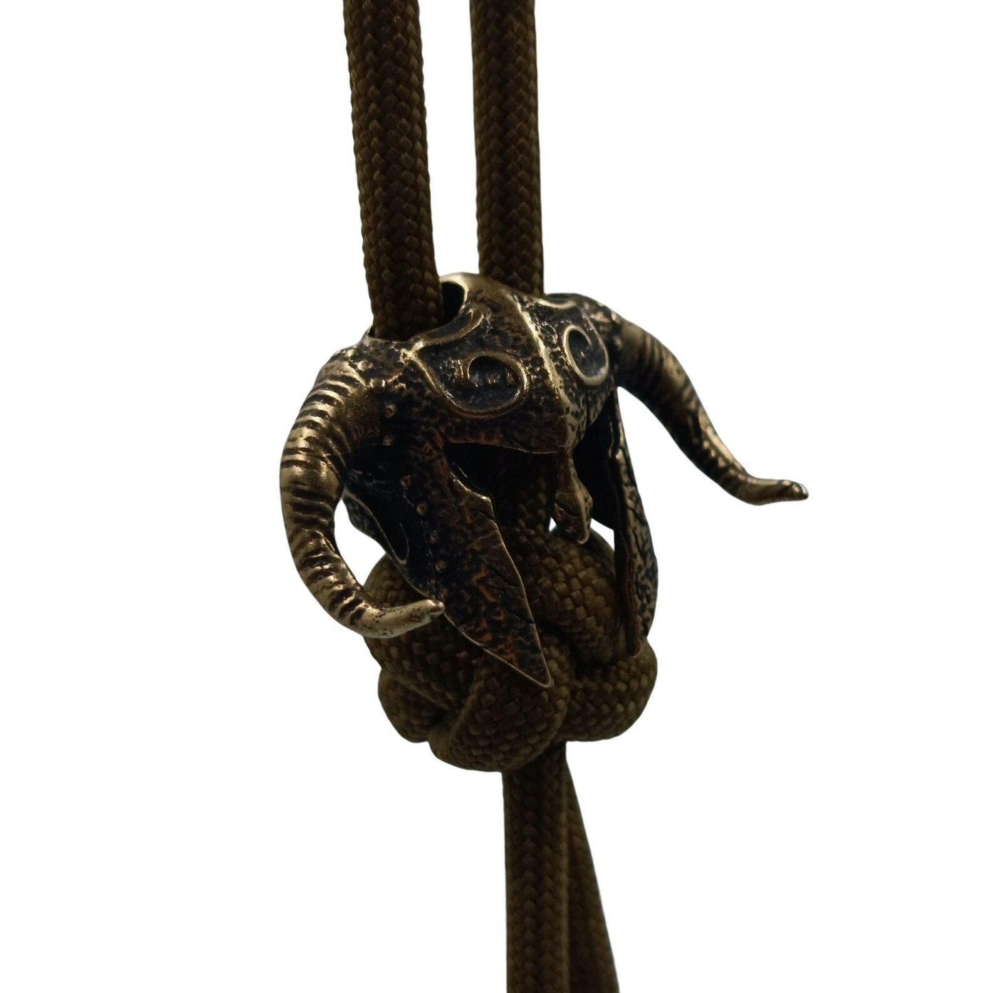 Horned viking helmet paracord bead | Knife lanyard – Viking Accessories | Norse runes & Nordic jewelry