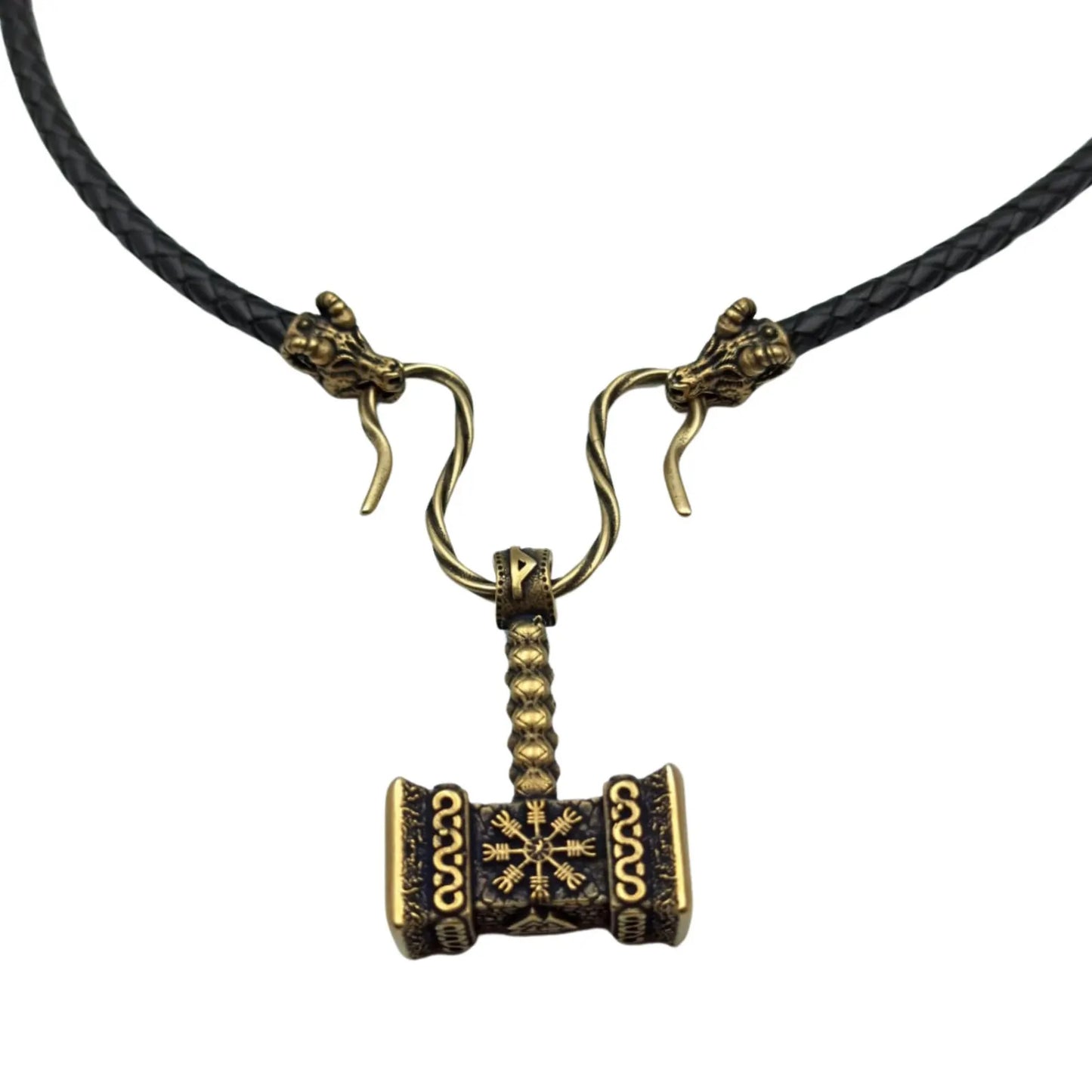 Viking Mjolnir Pendant | Thor’s Hammer Valknut Necklace