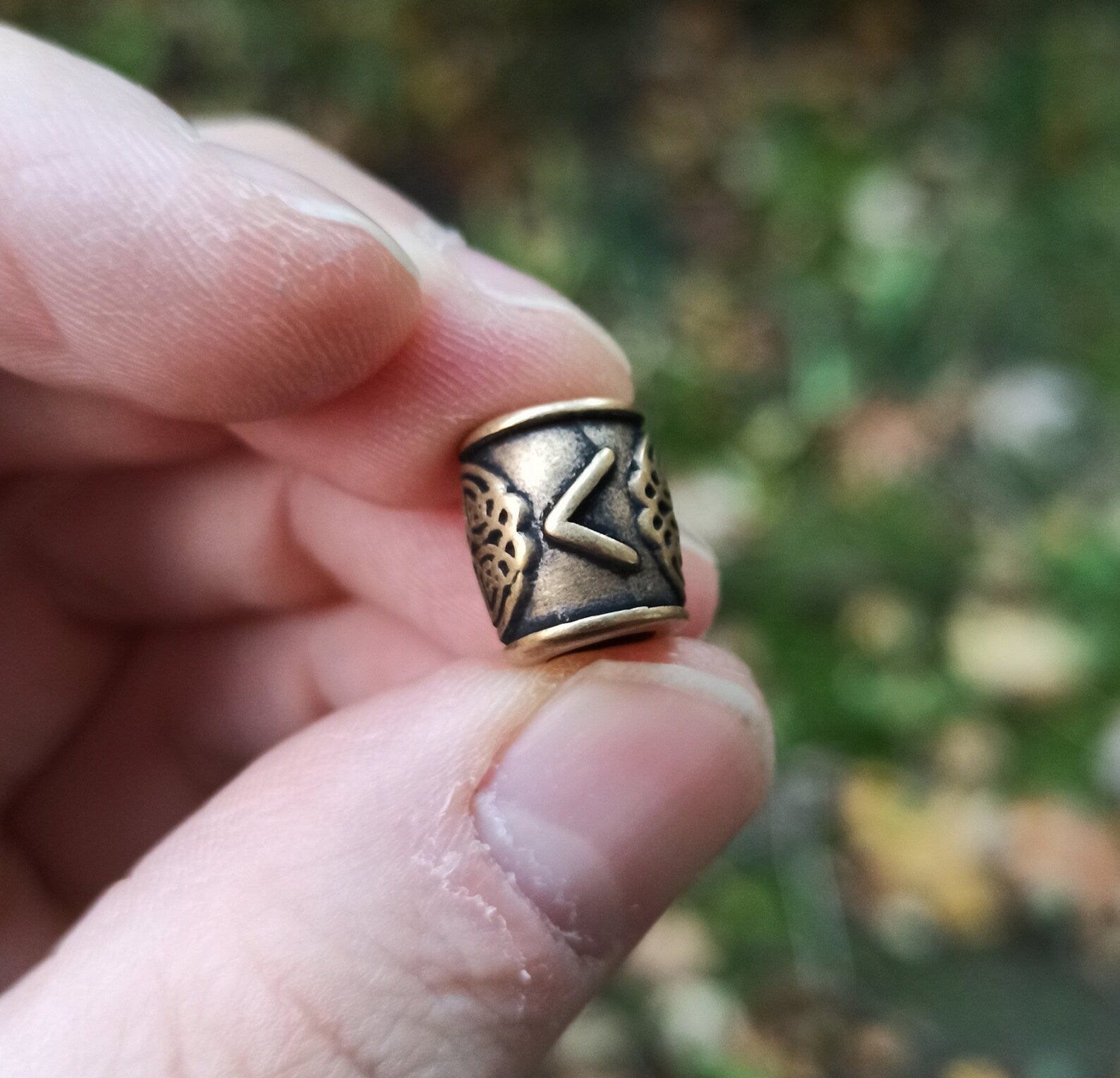 Kenaz rune | Viking bead | Norse lanyard Knife beads – Viking Accessories | Norse runes & Nordic jewelry