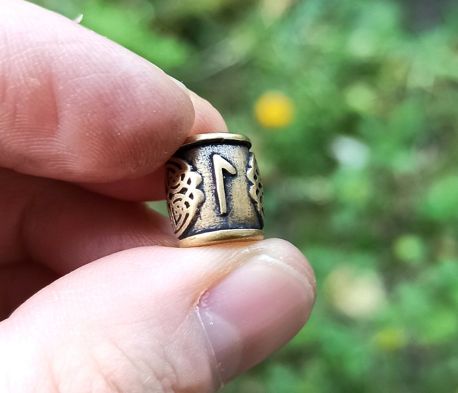 Laguz rune | Viking bead | Norse lanyard Knife beads – Viking Accessories | Norse runes & Nordic jewelry