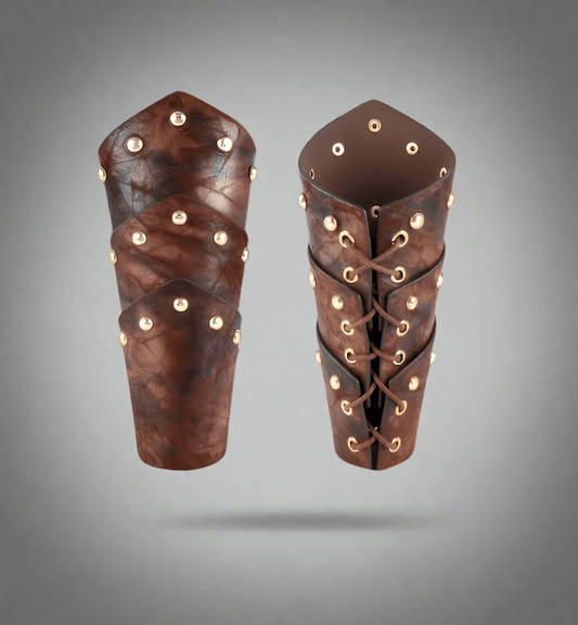 Medieval Viking Leather Bracer Steampunk LARP Arm Armor – Viking Accessories | Norse runes & Nordic jewelry