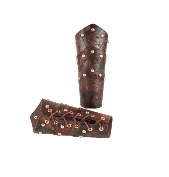 Medieval Viking Leather Bracer Steampunk LARP Arm Armor – Viking Accessories | Norse runes & Nordic jewelry