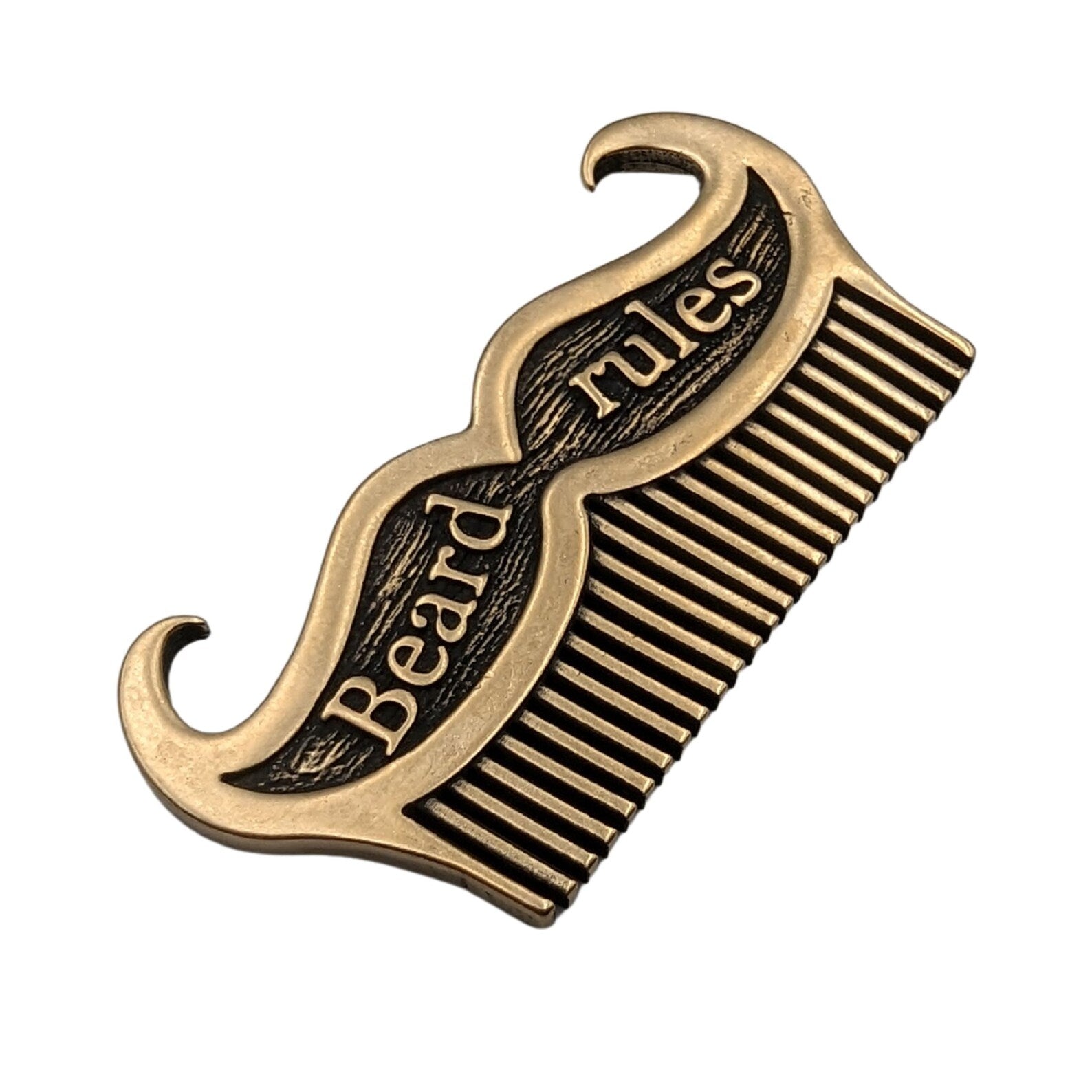 Metal custom beard comb mustache brush hipster gifts – Viking Accessories | Norse runes & Nordic jewelry