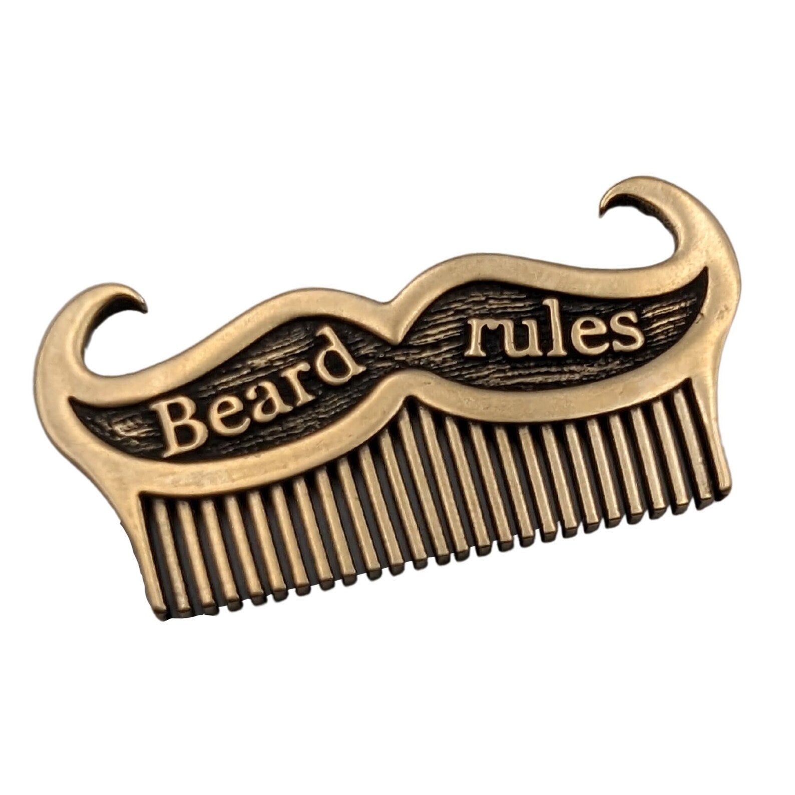 Metal custom beard comb mustache brush hipster gifts – Viking Accessories | Norse runes & Nordic jewelry