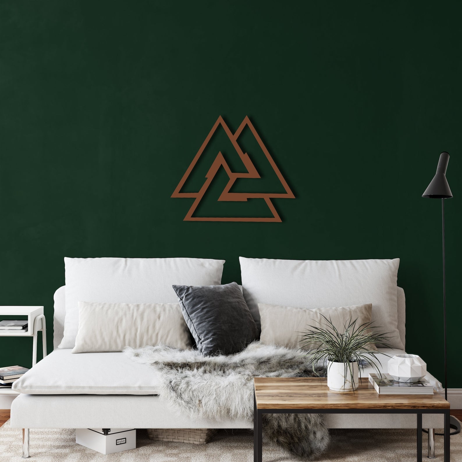 Metal Valknut Decor, Nordic Mythology Walknut Sign Celtic Norse Odin Symbols – Viking home decor | Norse runes & Nordic jewelry