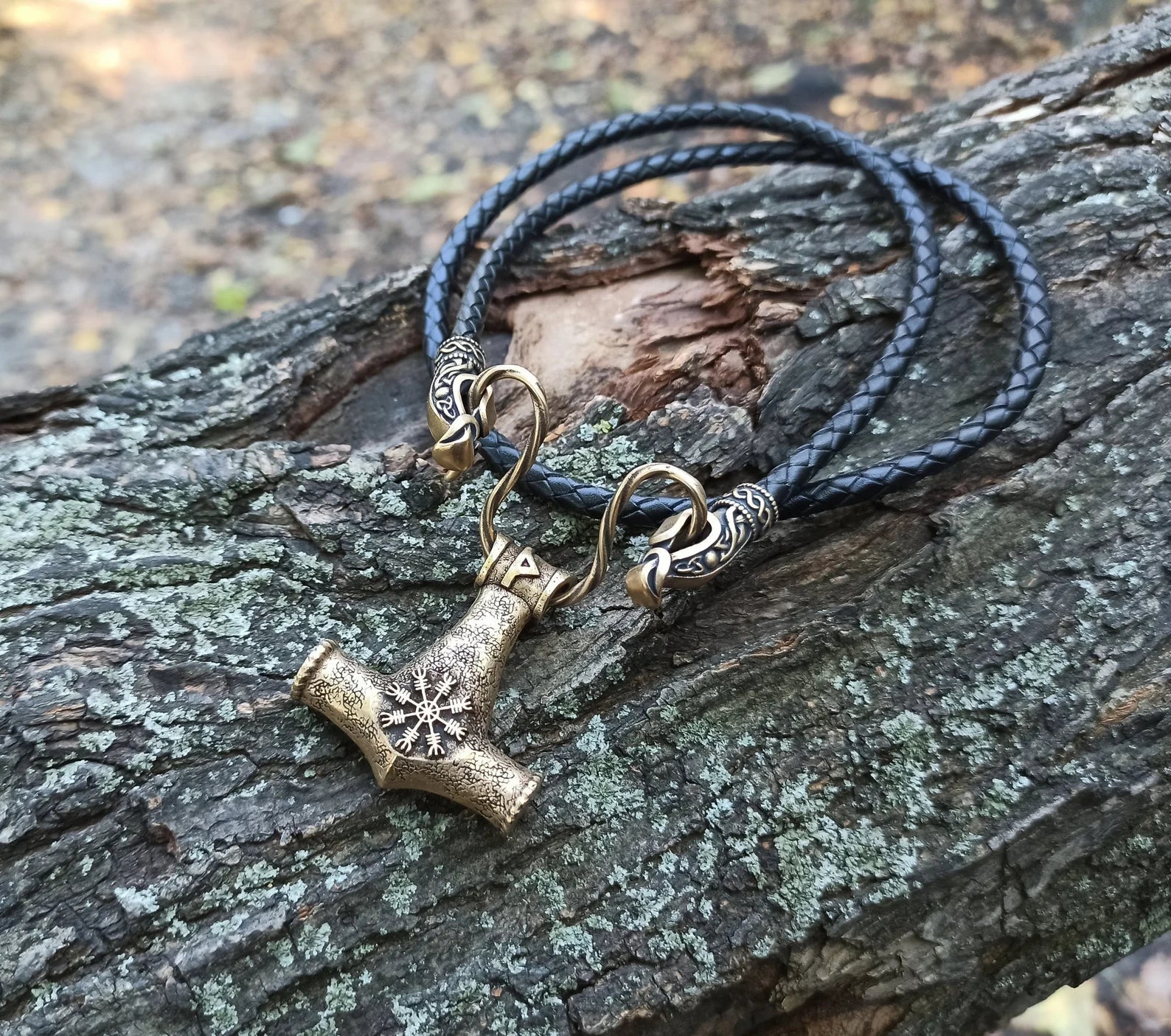 Mjolnir Norse Pendant | Viking Thor’s Hammer Necklace – Viking jewerly | Norse runes & Nordic jewelry