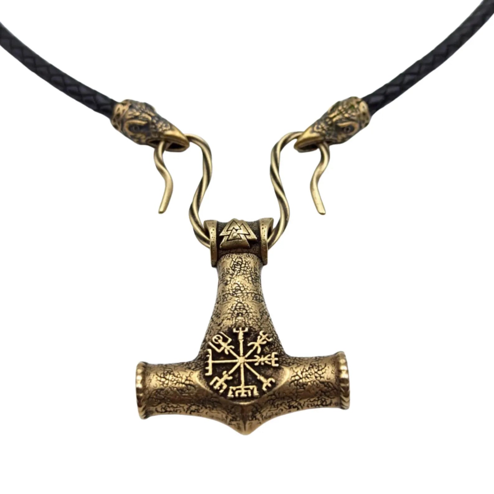 Mjolnir Norse Pendant | Viking Thor’s Hammer Necklace – Viking jewerly | Norse runes & Nordic jewelry