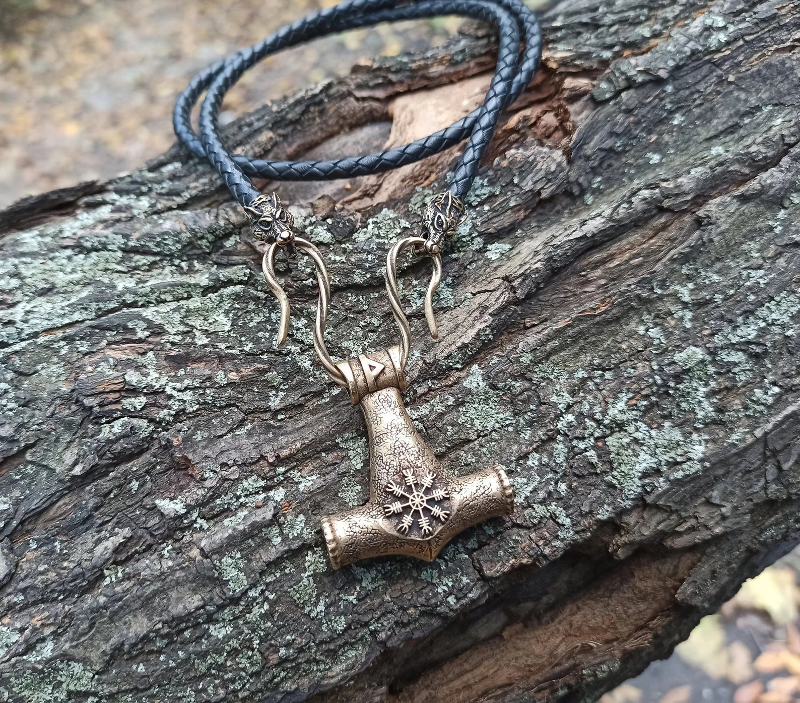Mjolnir Norse Pendant | Viking Thor’s Hammer Necklace – Viking jewerly | Norse runes & Nordic jewelry