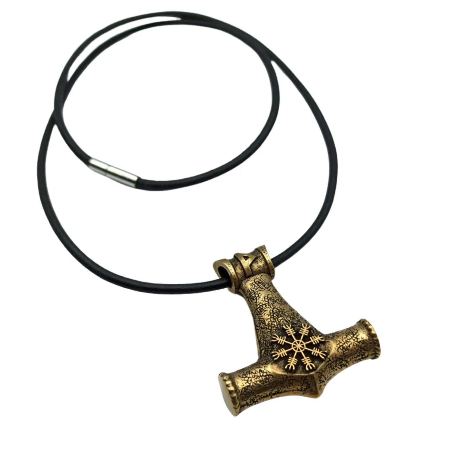 Mjolnir Norse Pendant | Viking Thor’s Hammer Necklace – Viking jewerly | Norse runes & Nordic jewelry