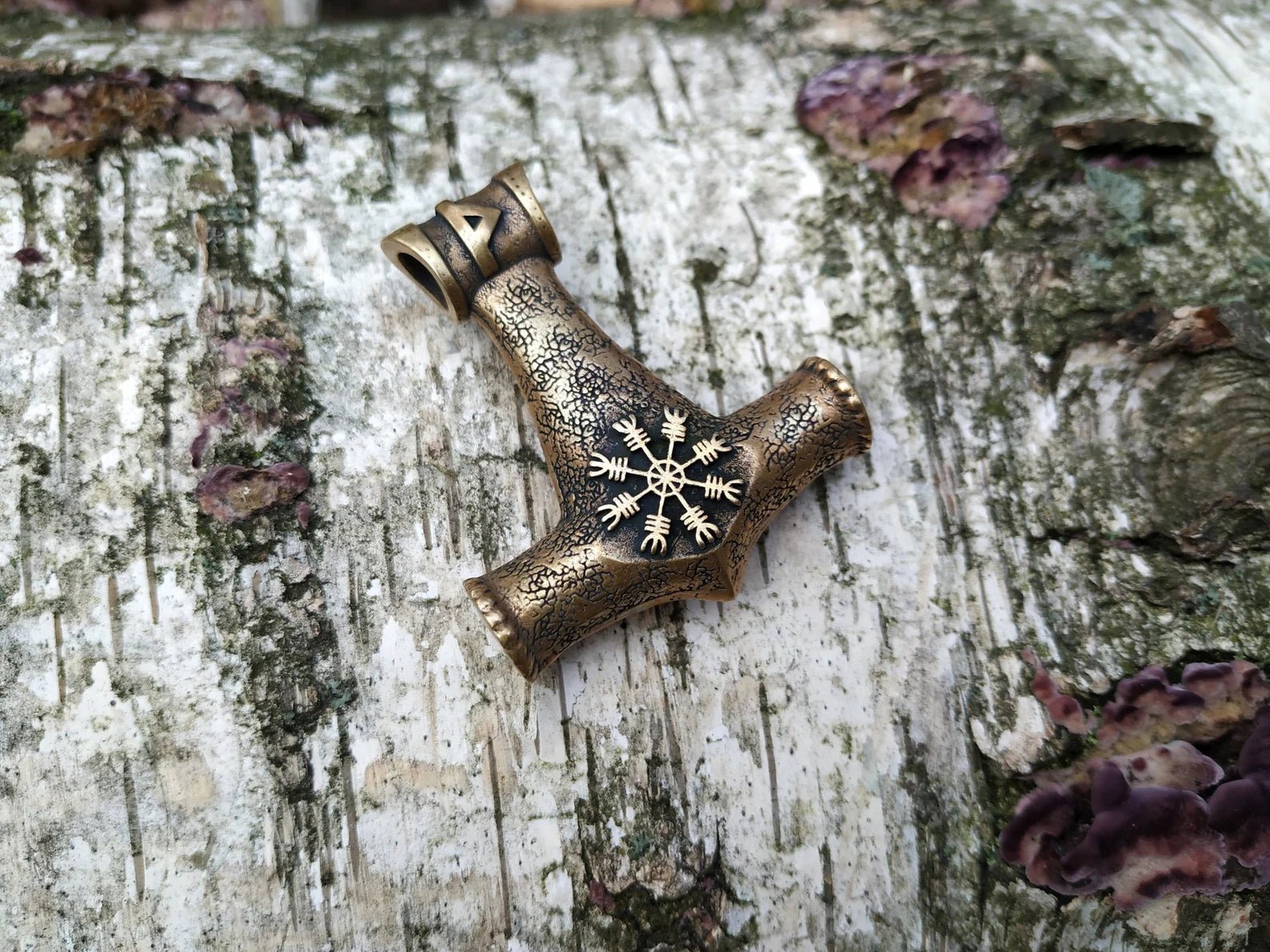 Mjolnir Norse Pendant | Viking Thor’s Hammer Necklace – Viking jewerly | Norse runes & Nordic jewelry