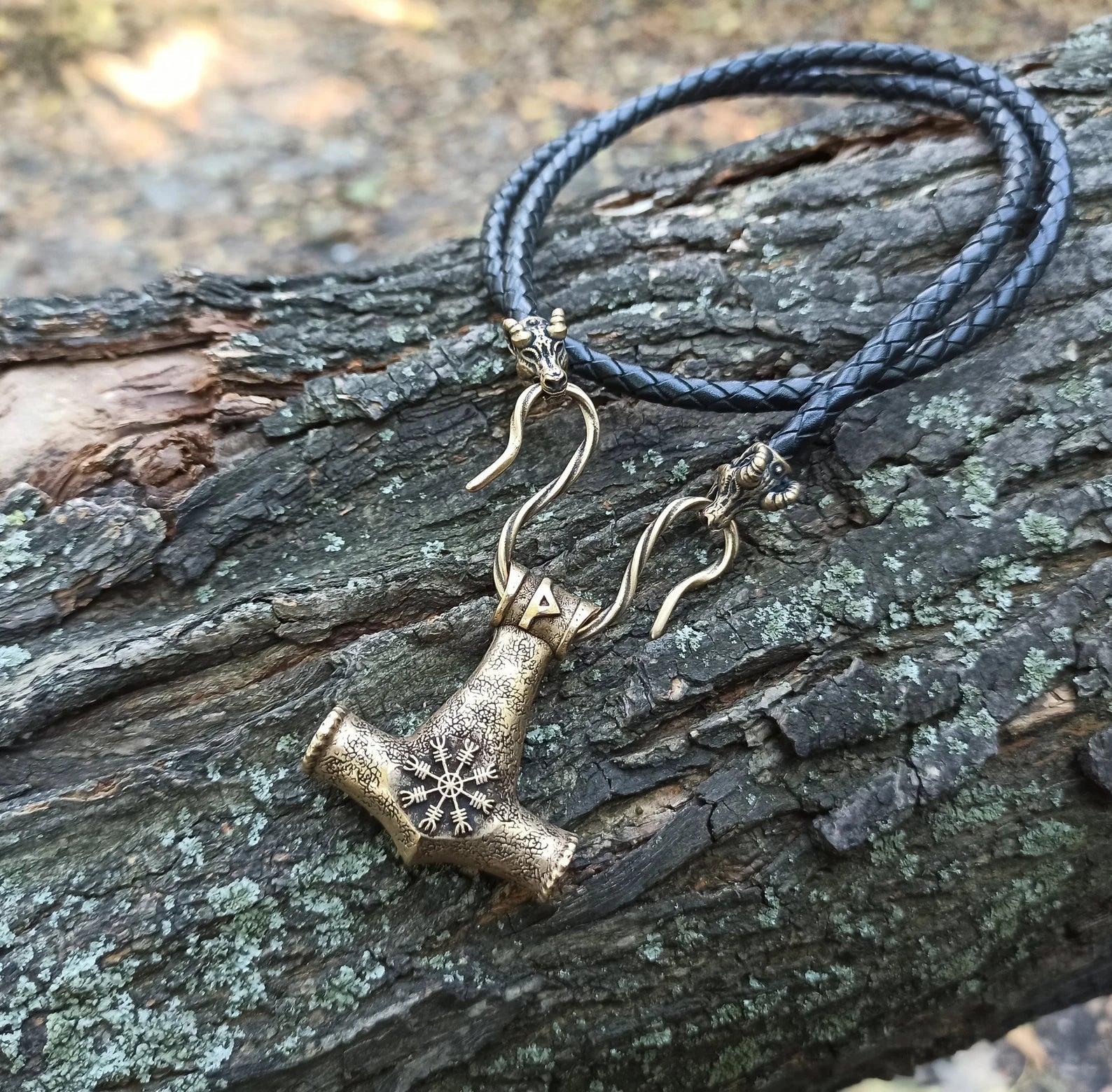 Mjolnir Norse Pendant | Viking Thor’s Hammer Necklace – Viking jewerly | Norse runes & Nordic jewelry