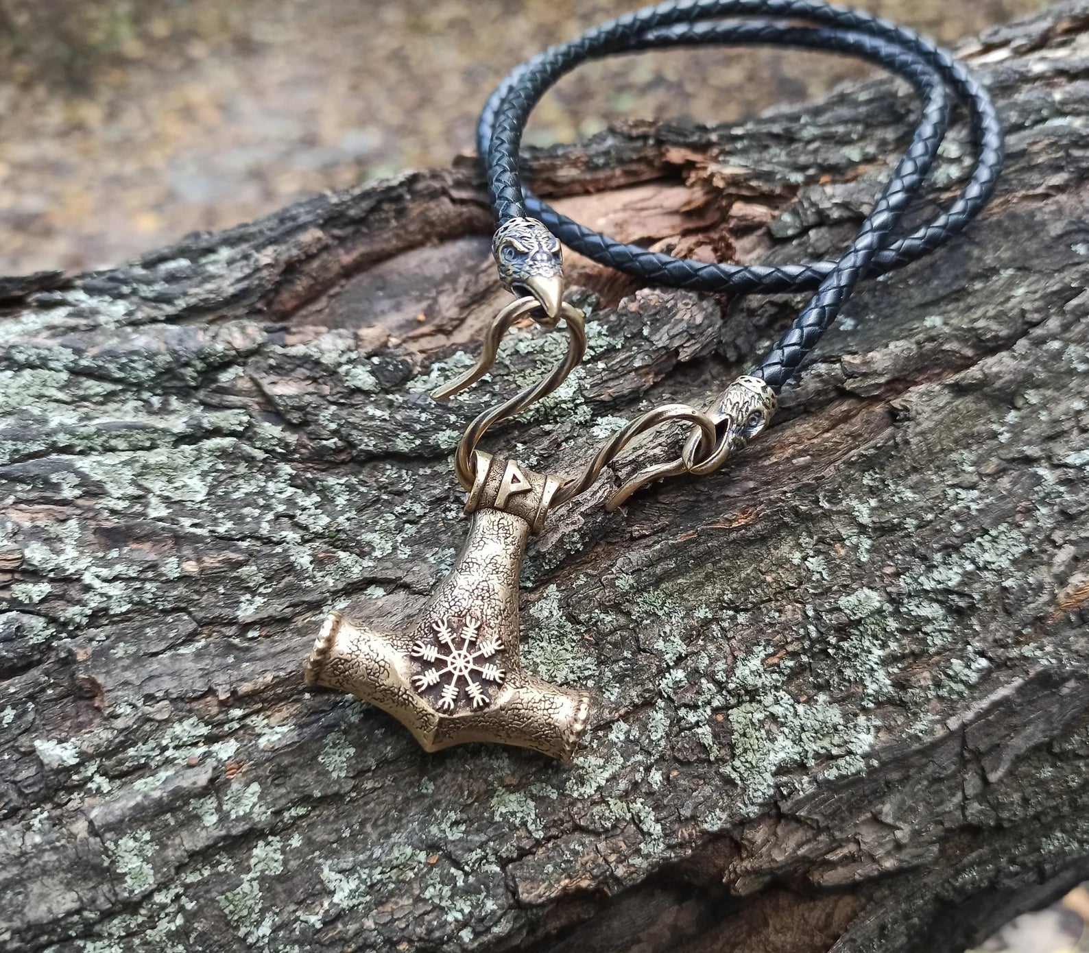 Mjolnir Norse Pendant | Viking Thor’s Hammer Necklace – Viking jewerly | Norse runes & Nordic jewelry