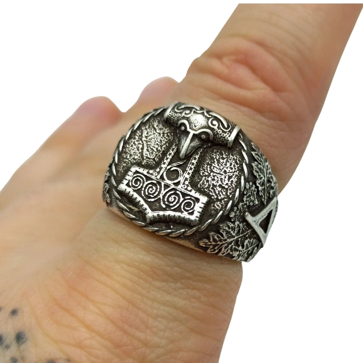 Mjolnir Signet ring | Thurisaz rune | Norse Viking mens Jewelry – Viking jewerly | Norse runes & Nordic jewelry