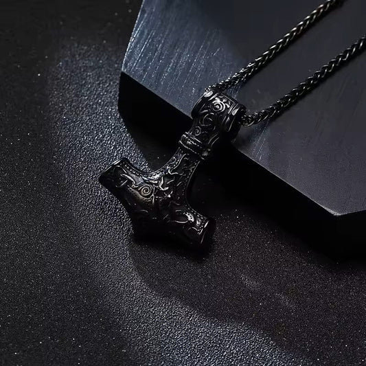 Mjolnir Thor Hammer Pendant Necklace – Viking jewerly | Norse runes & Nordic jewelry