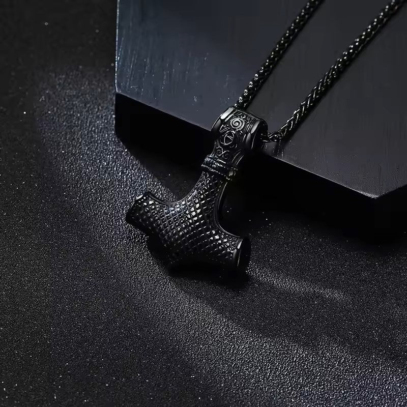 Mjolnir Thor Hammer Pendant Necklace – Viking jewerly | Norse runes & Nordic jewelry