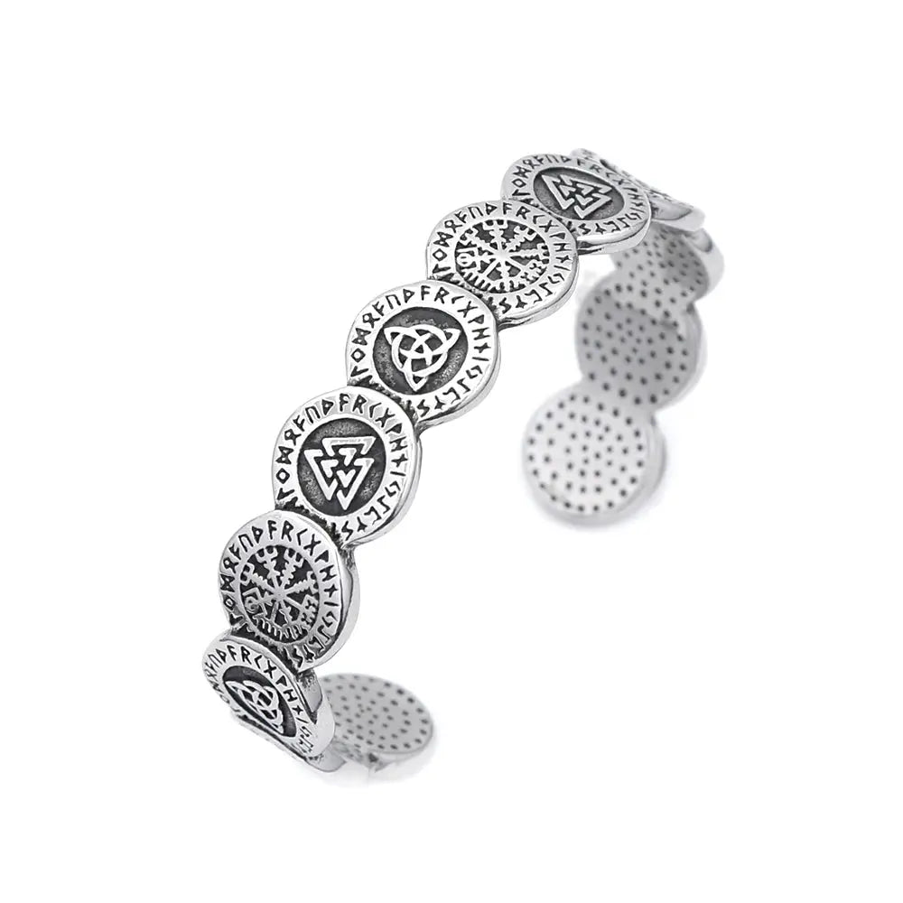 "Nordic Compass Valknut Bracelet – Men & Women" – Viking jewerly | Norse runes & Nordic jewelry
