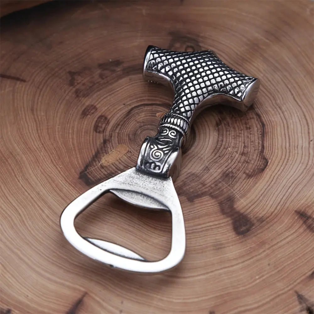 Nordic Thor’s Hammer Bottle Opener – Stainless Steel – Viking Accessories | Norse runes & Nordic jewelry