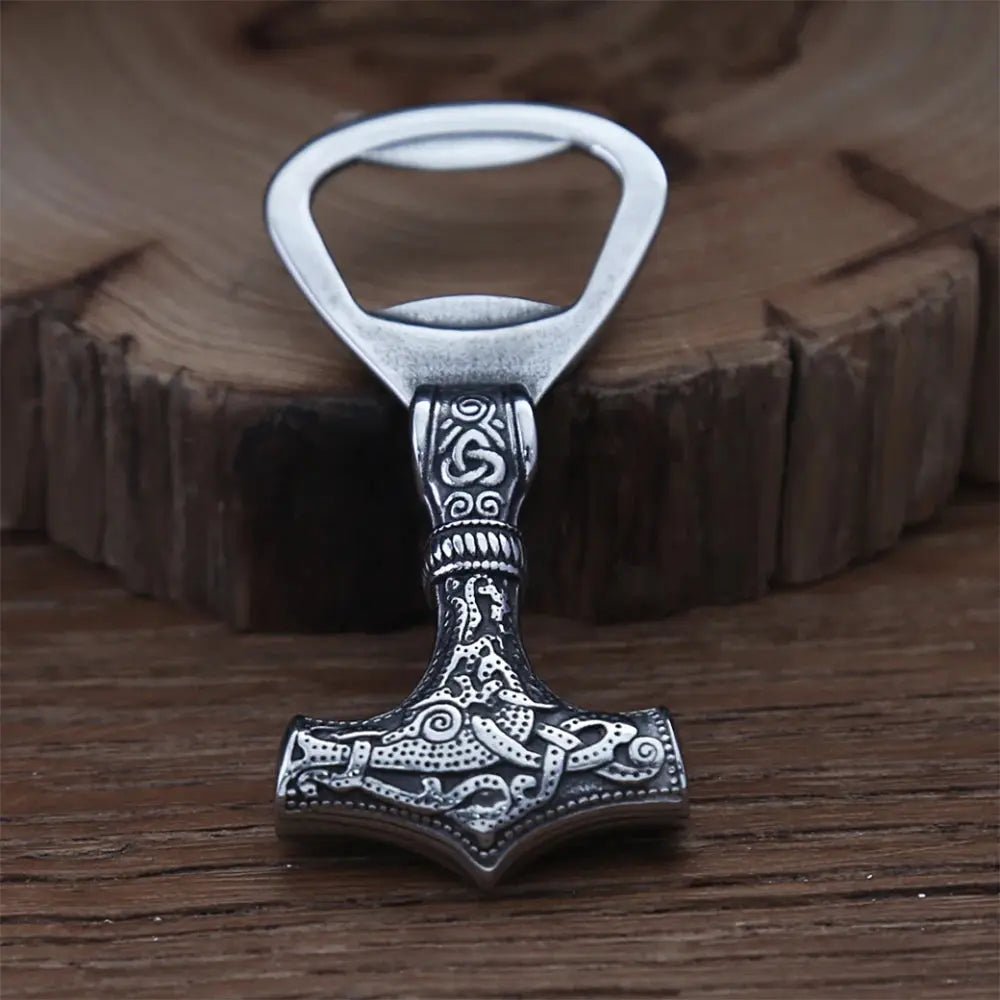 Nordic Thor’s Hammer Bottle Opener – Stainless Steel – Viking Accessories | Norse runes & Nordic jewelry