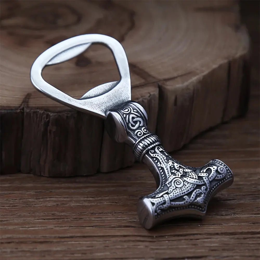 Nordic Thor’s Hammer Bottle Opener – Stainless Steel – Viking Accessories | Norse runes & Nordic jewelry