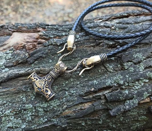 Norse Mjolnir pendant | Viking necklace | Thor's hammer – Viking Accessories | Norse runes & Nordic jewelry